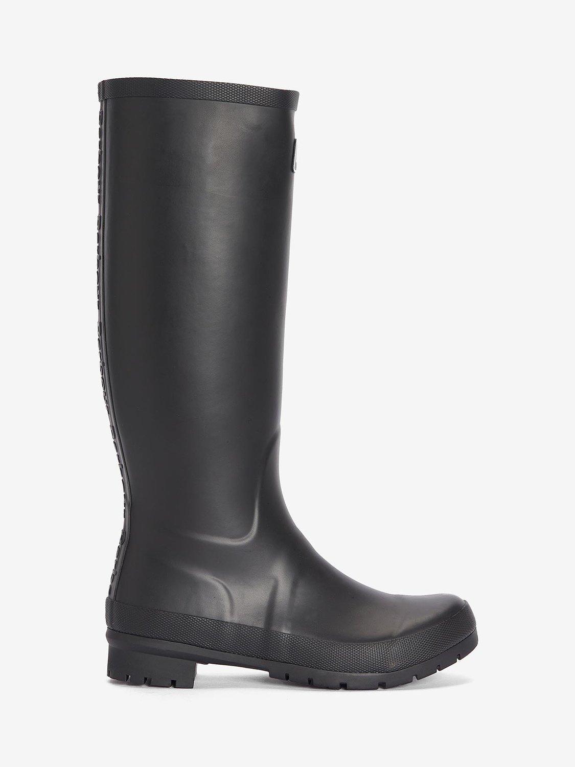 Product image 1 of 6, which shows Barbour Abbey Wellington Boots, Black, 3