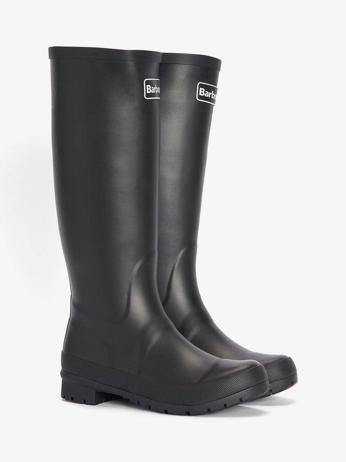Product image 4 of 6, which shows Barbour Abbey Wellington Boots, Black, 3