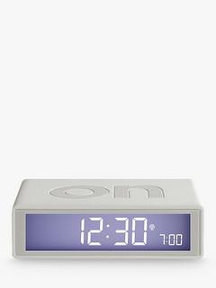 Lexon Flip+ Radio Controlled LCD Digital Alarm Clock, White