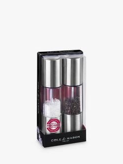 Cole & Mason Oslo Stainless Steel Salt and Pepper Mills Gift Set - view 2, Silver