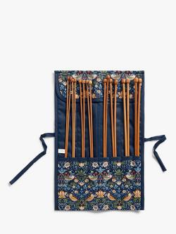 John Lewis William Morris Strawberry Thief Knitting Roll, Navy - view 2, Navy