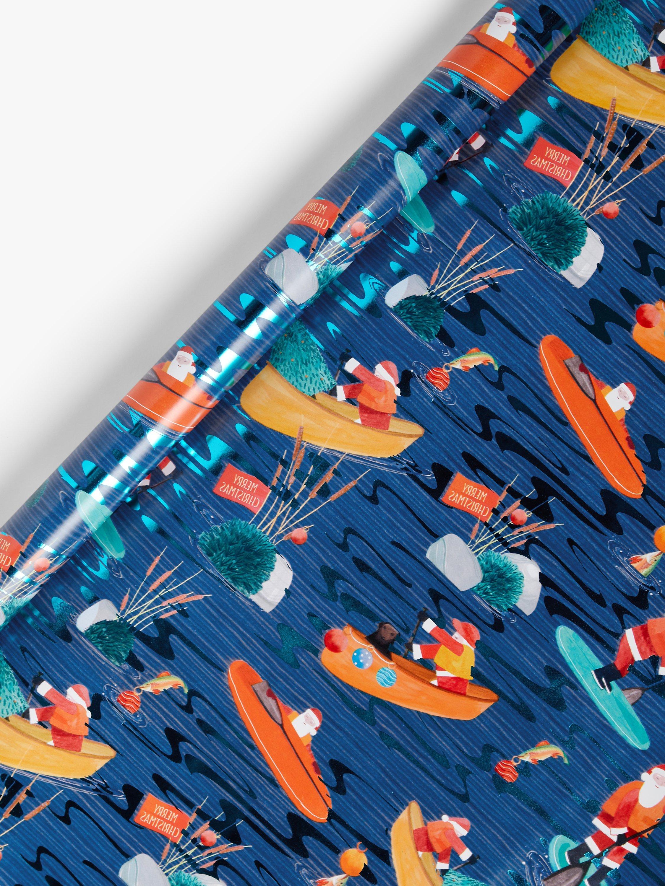 John Lewis Copper River Paddle Board Santa Gift Wrap, L3m