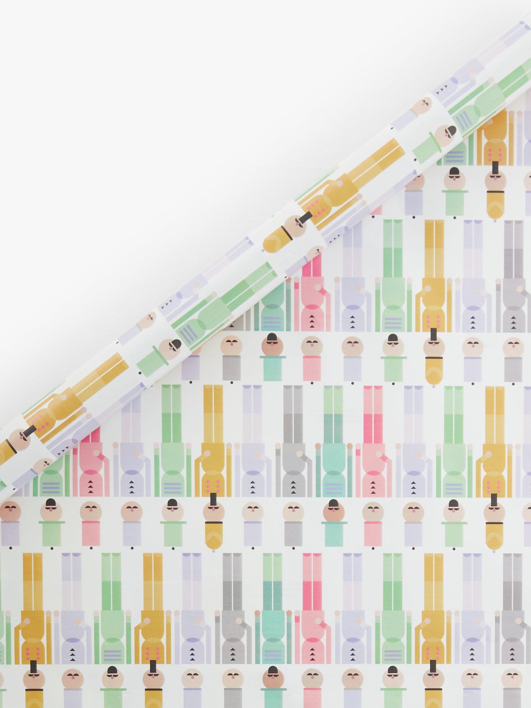 John Lewis Technicolour Supernature Nutcracker Extra Wide Gift Wrap, L8m