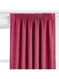 John Lewis Cotton Blend Made to Measure Curtains or Roman Blind, Raspberry - view 2, Raspberry
