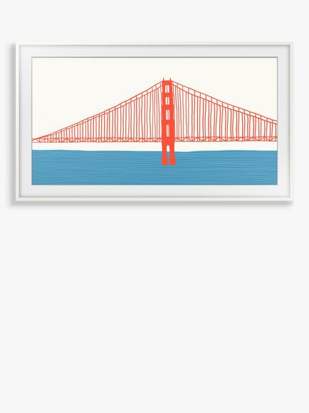 Customisable Modern Frame Bezel for Samsung The Frame, 50 inch (2021 - 2025 Models), White - view 2, White