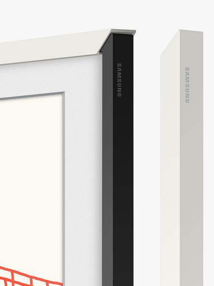 Customisable Modern Frame Bezel for Samsung The Frame, 43 inch (2021 - 2025 Models), White, White
