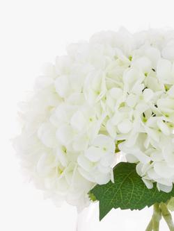 Floralsilk Artificial Hydrangeas in Globe Vase, White - view 2, 