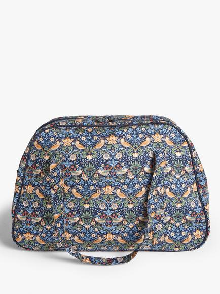 John Lewis William Morris Strawberry Thief Print Sewing Machine Bag, Blue/Multi - view 2, Blue/Multi
