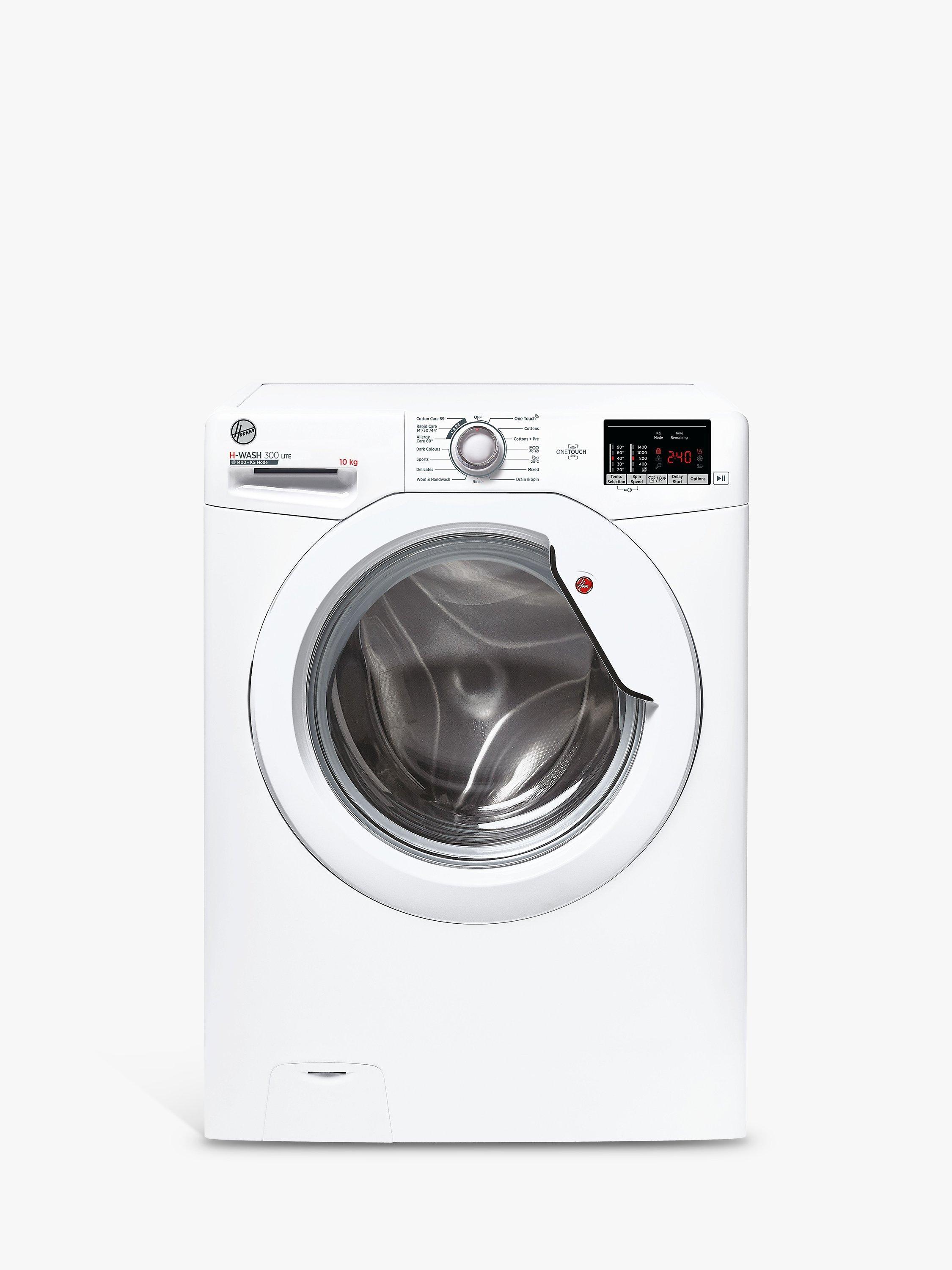 Hoover H-Wash 300 H3W4102DE Freestanding Washing Machine, 10kg Load, 1400rpm Spin, White