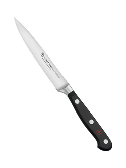 WÜSTHOF Classic Stainless Steel Utility Knife, 12cm, Silver/Black