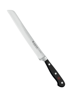 WÜSTHOF Classic Stainless Steel Bread Knife, 20cm, Silver/Black