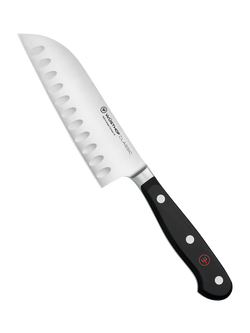 WÜSTHOF Classic Stainless Steel Santoku Knife, 14cm, Silver/Black