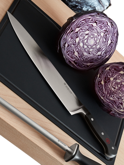 WÜSTHOF Classic 20cm Chef's Knife, 16cm Utility Knife & 9cm Paring Knife Set, 3 Piece - view 2, Silver/Black