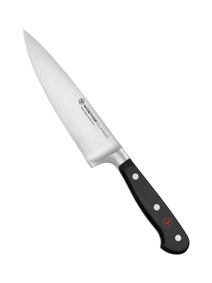WÜSTHOF Classic Stainless Steel Cook's Knife, 16cm, Silver/Black