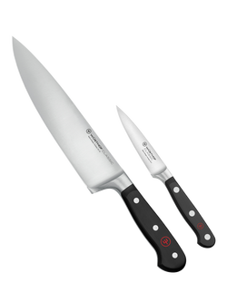 WÜSTHOF Classic Stainless Steel 20cm Chef's Knife & 9cm Paring Knife Starter Set, 2 Piece, Silver/Black