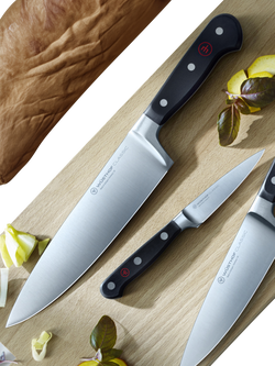 WÜSTHOF Classic Stainless Steel 20cm Chef's Knife & 9cm Paring Knife Starter Set, 2 Piece - view 2, Silver/Black