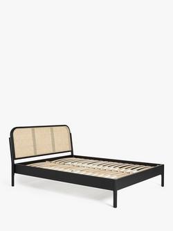 John Lewis Rattan Bed Frame, King Size, Black