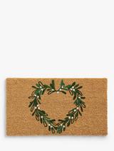 John Lewis Mistletoe Heart Door Mat