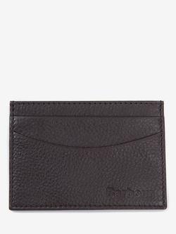 Barbour Amble Leather Card Holder, Dark Brown, Dark Brown