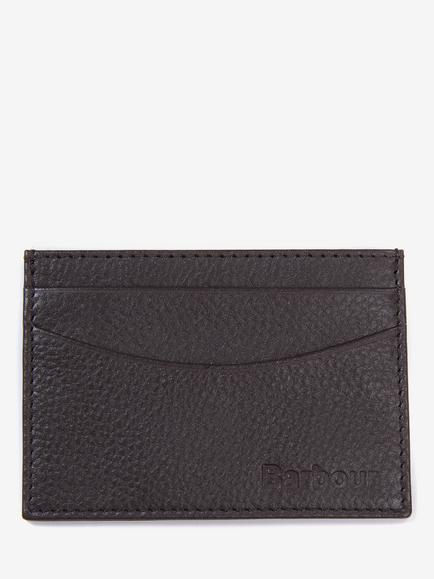 Barbour Amble Leather Card Holder, Dark Brown, Dark Brown
