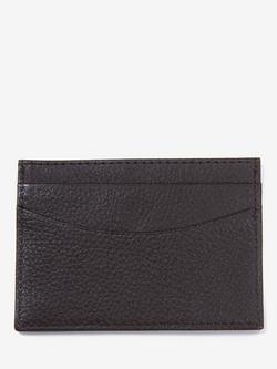 Barbour Amble Leather Card Holder, Dark Brown - view 2, Dark Brown