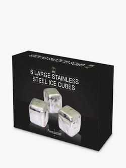 Mixology Large Stainless Steel Ice Cubes, Set of 6 - view 2, Silver