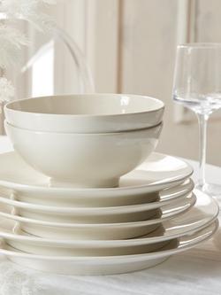 Denby Classic White Porcelain Boxed Dinnerware Set, 12 Piece, White - view 2, White