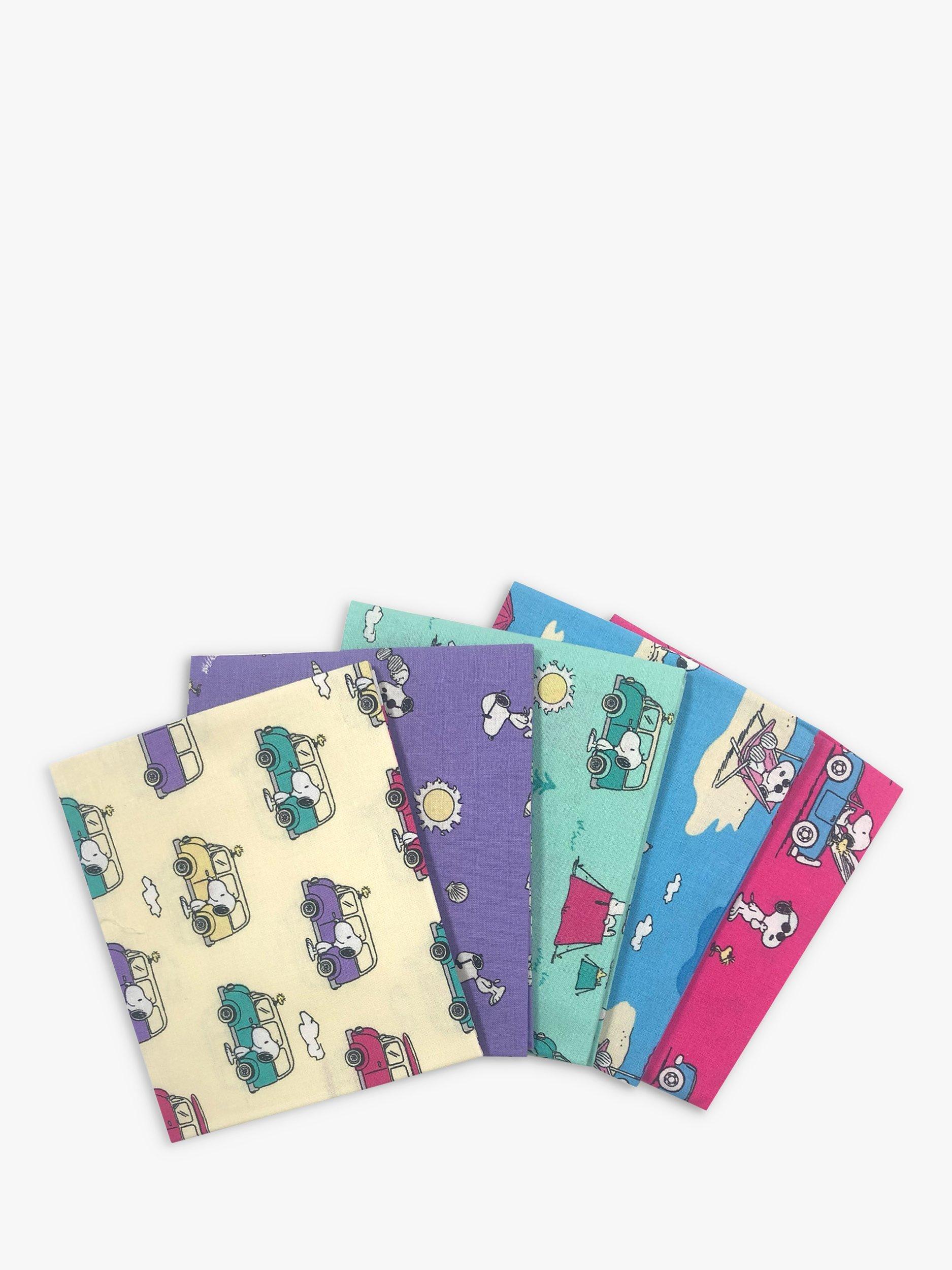 Visage Textiles Snoopy Adventure Fat Quarter Fabrics, Pack of 5, Multi