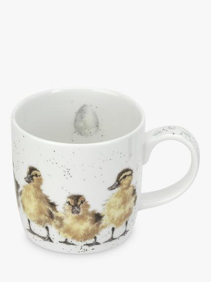Wrendale Designs 'Just Hatched' Ducklings Bone China Mug, 310ml, White/Multi, White/Multi