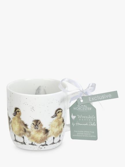 Wrendale Designs 'Just Hatched' Ducklings Bone China Mug, 310ml, White/Multi - view 2, White/Multi