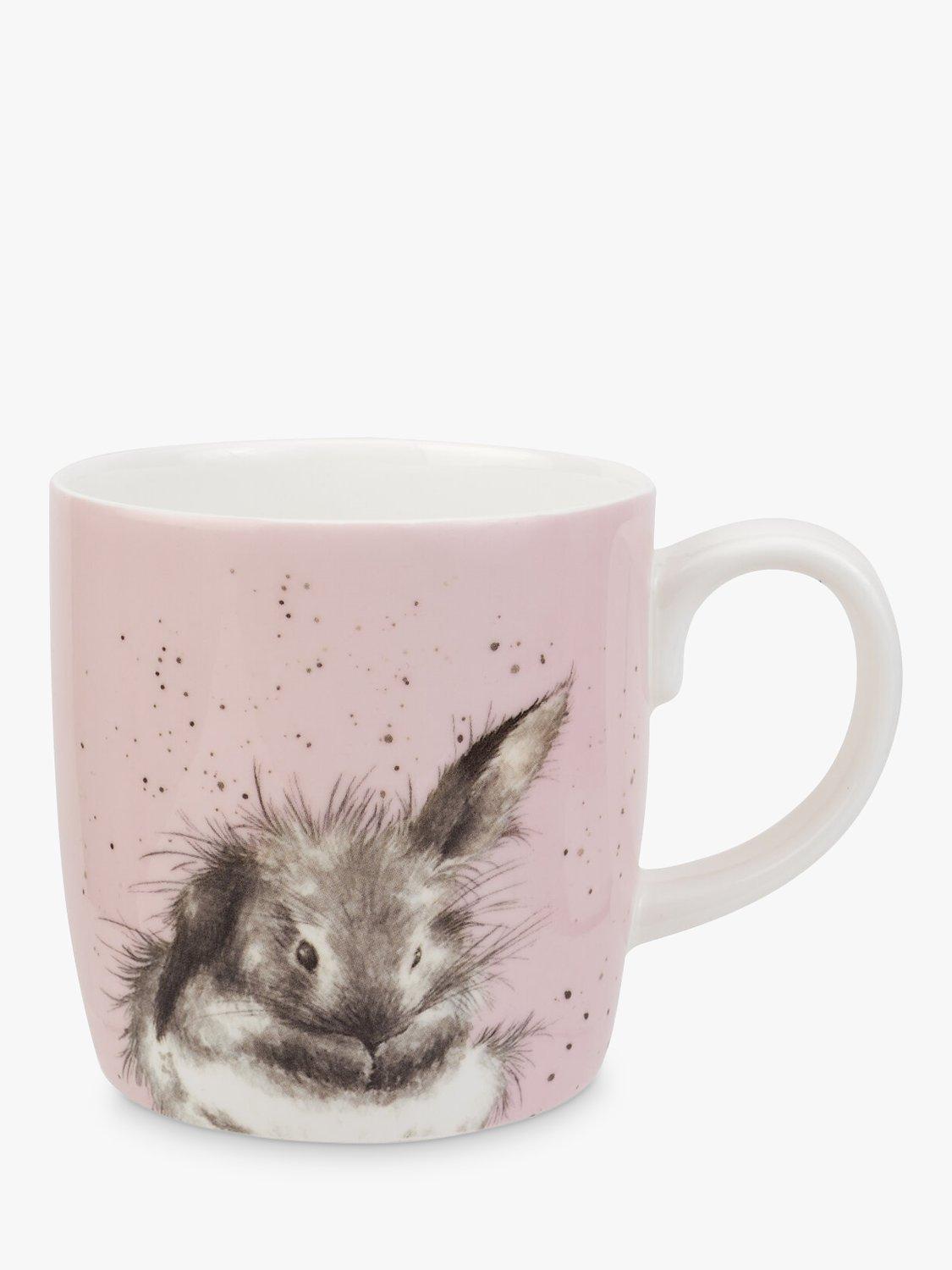 Wrendale Designs Bunny Rabbit Bone China Mug, 400ml, Pink