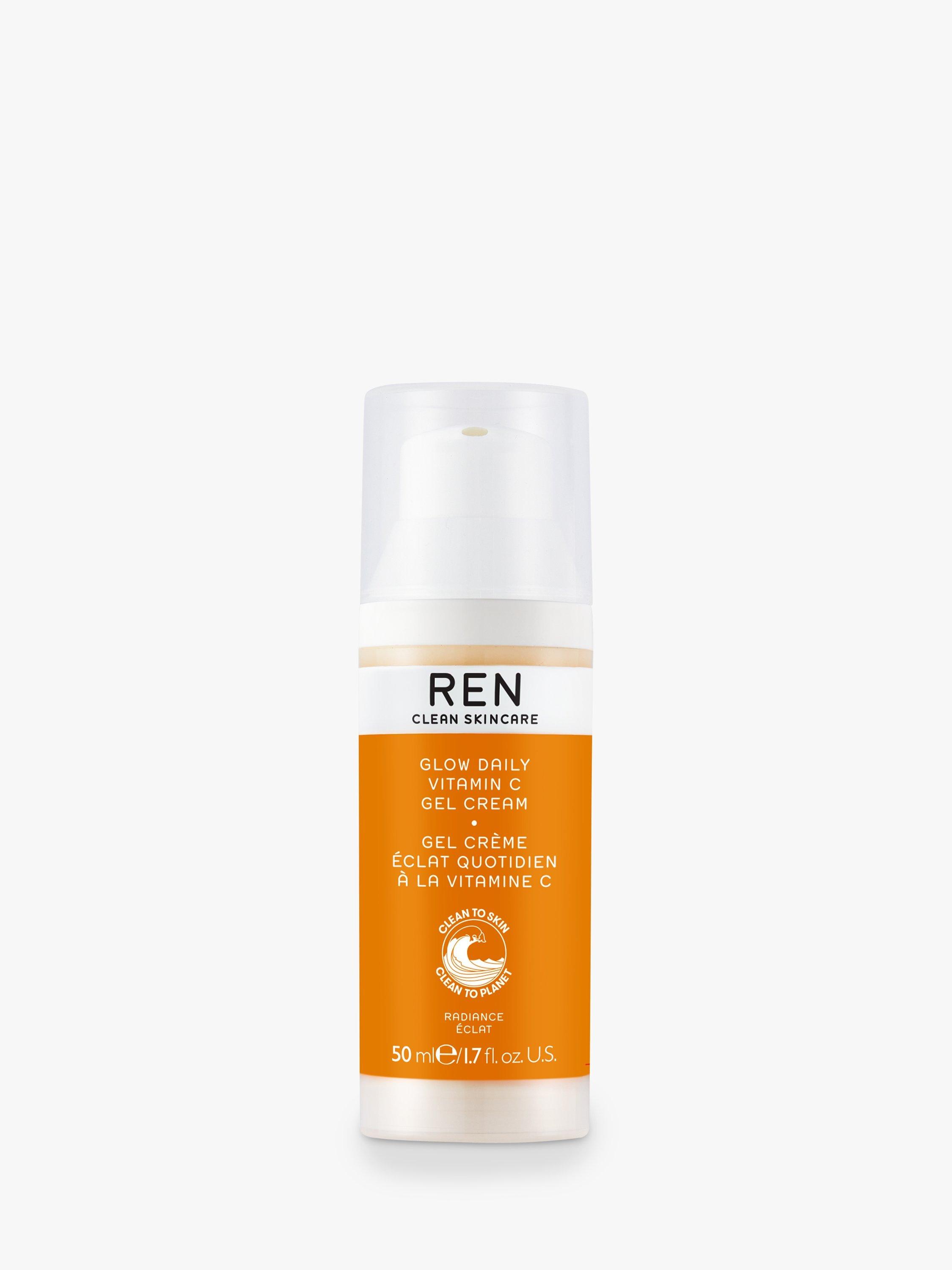 Product image 1 of 7, which shows REN Clean Skincare Glow Daily Vitamin C Gel Cream, 50ml