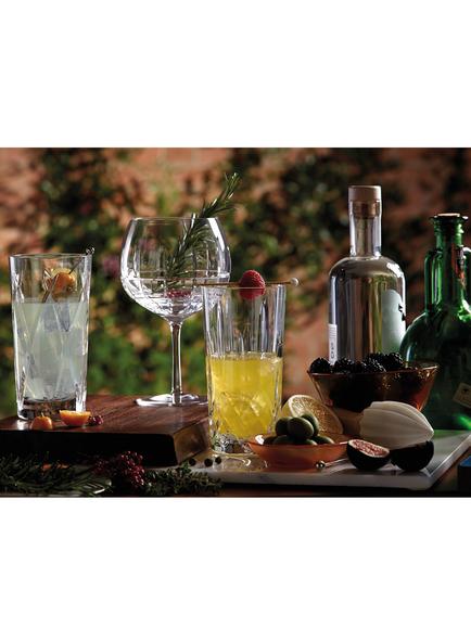 Waterford Crystal Gin Journeys Lismore Cut Glass Highballs, Set of 2, 400ml, Clear - view 2, Clear