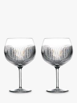 Waterford Crystal Gin Journeys Aras Cut Glass Balloon Glasses, Set of 2, 550ml, Clear, Clear