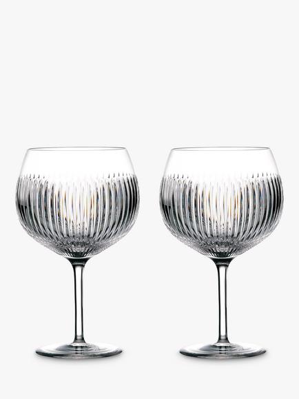 Waterford Crystal Gin Journeys Aras Cut Glass Balloon Glasses, Set of 2, 550ml, Clear, Clear