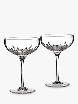 Waterford Crystal Lismore Essence Cut Glass Champagne Saucers, Set of 2, 280ml, Clear - view 2, Clear