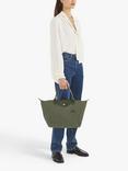 Longchamp Le Pliage Green Medium Top Handle Bag