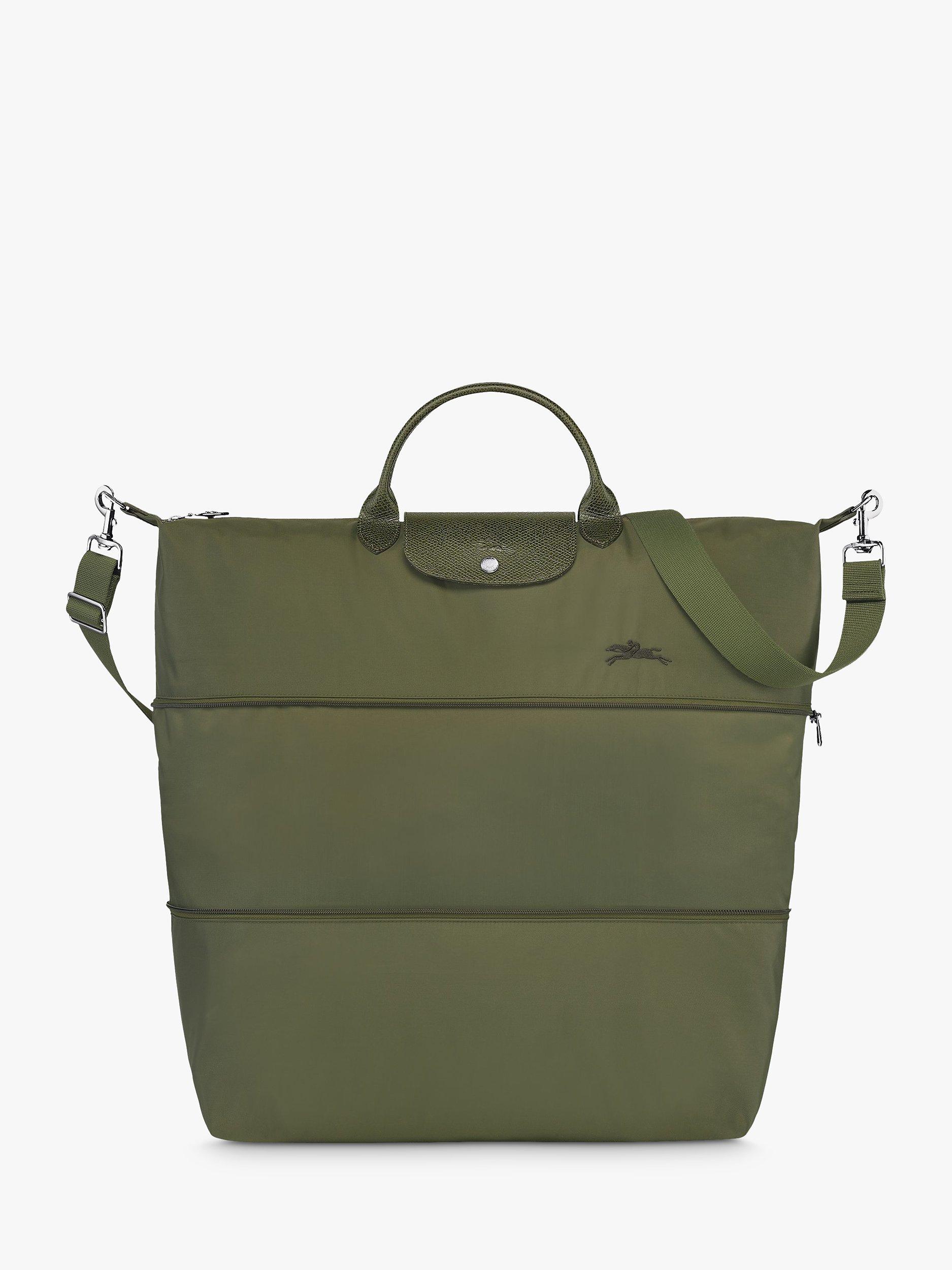 Longchamp Le Pliage Green Recycled Canvas Expandable Travel Bag