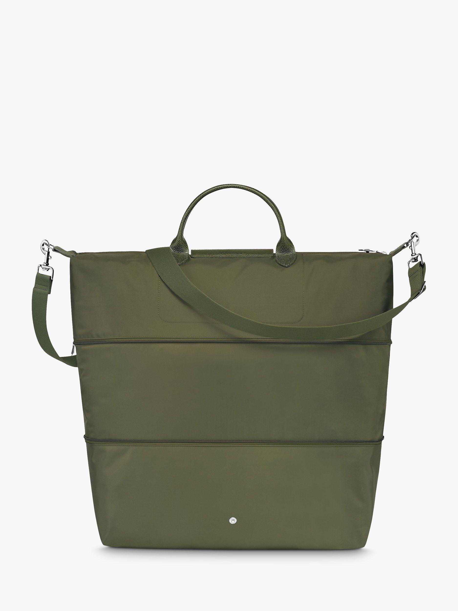 Longchamp Le Pliage Green Recycled Canvas Expandable Travel Bag, Forest