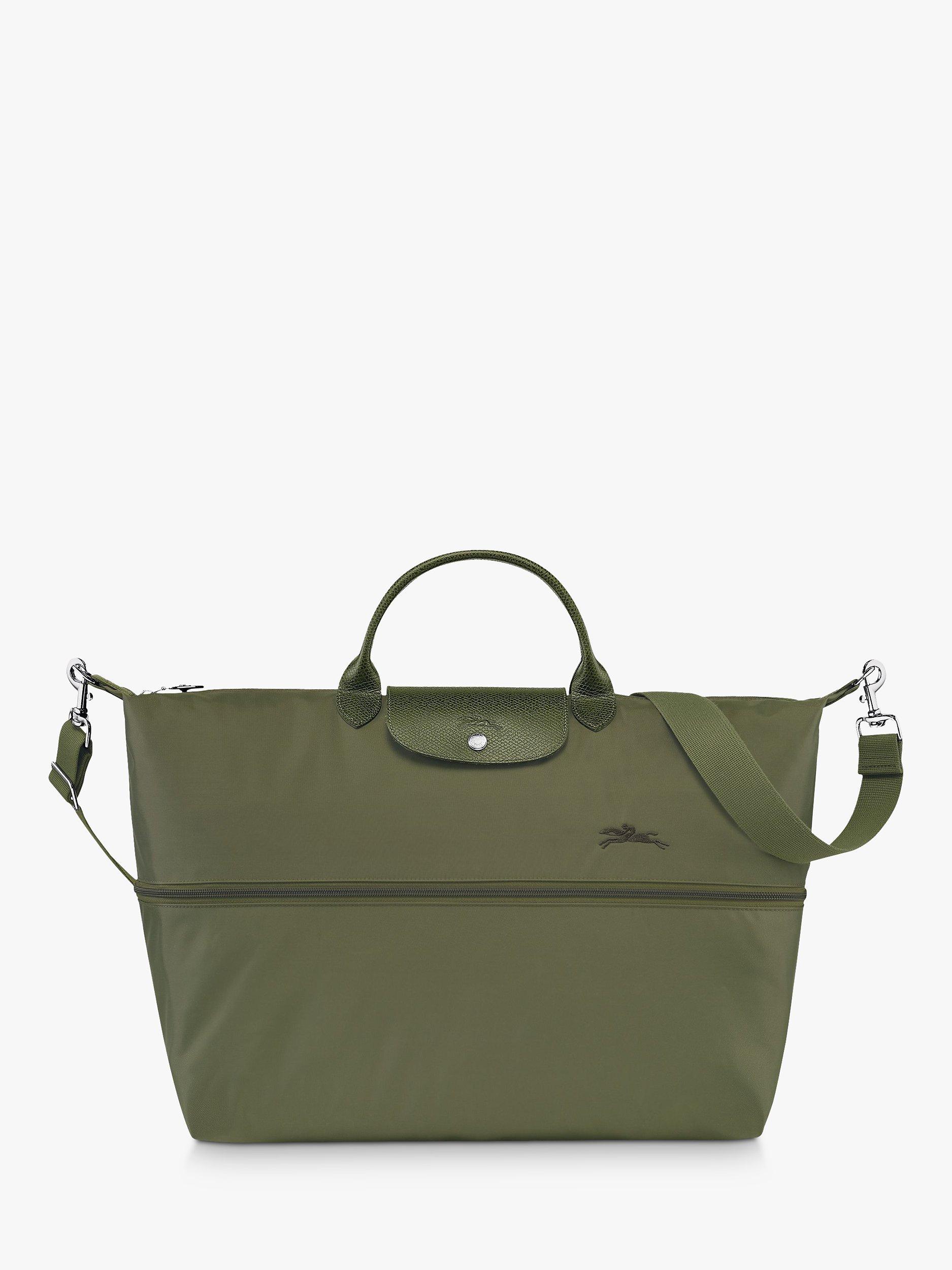 Longchamp Le Pliage Green Recycled Canvas Expandable Travel Bag, Forest