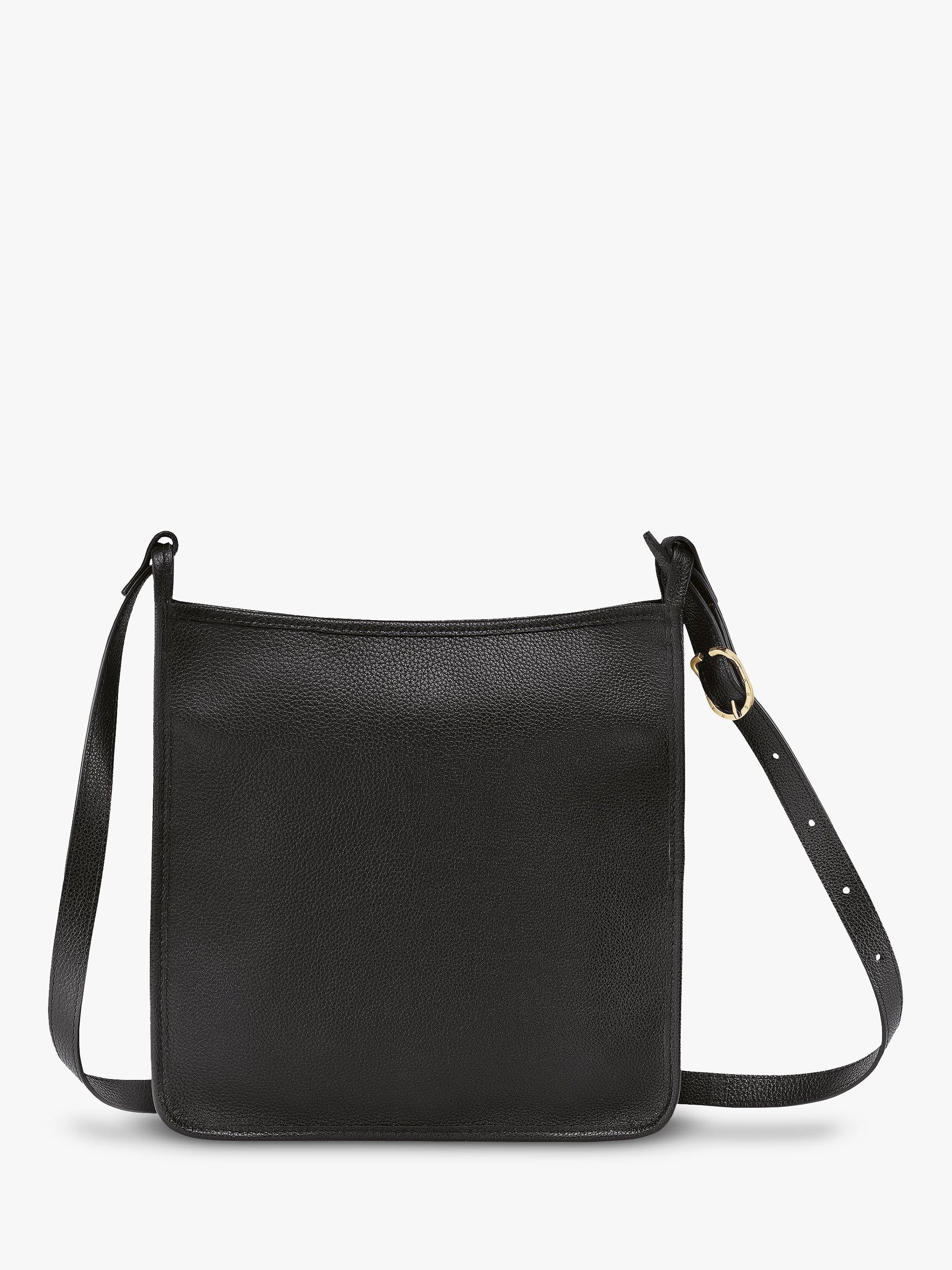 Product image 4 of 4, which shows Longchamp Le Foulonné Leather Crossbody Bag, Black