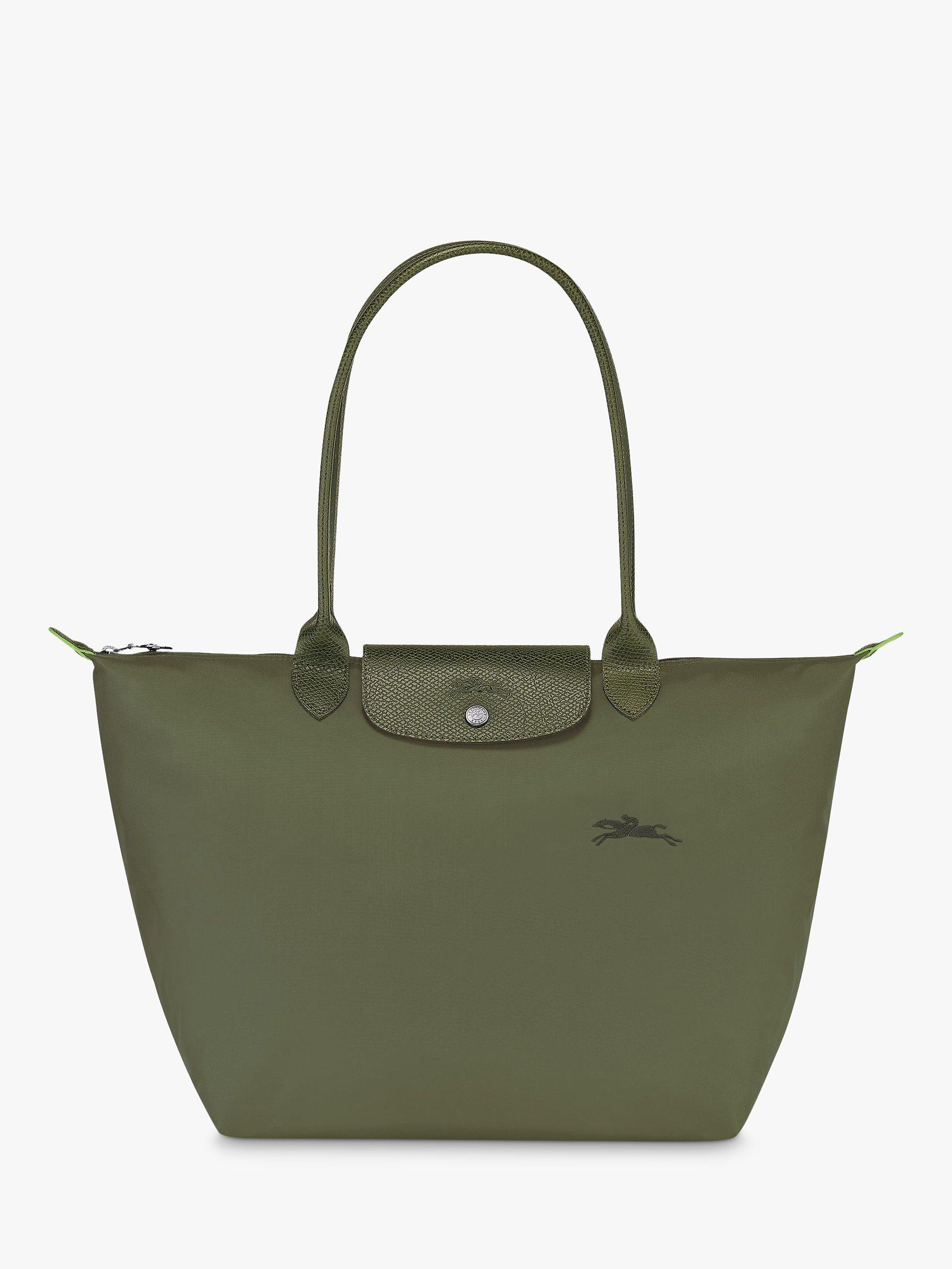 Longchamp Le Pliage Green Recycled Canvas Large Tote Bag