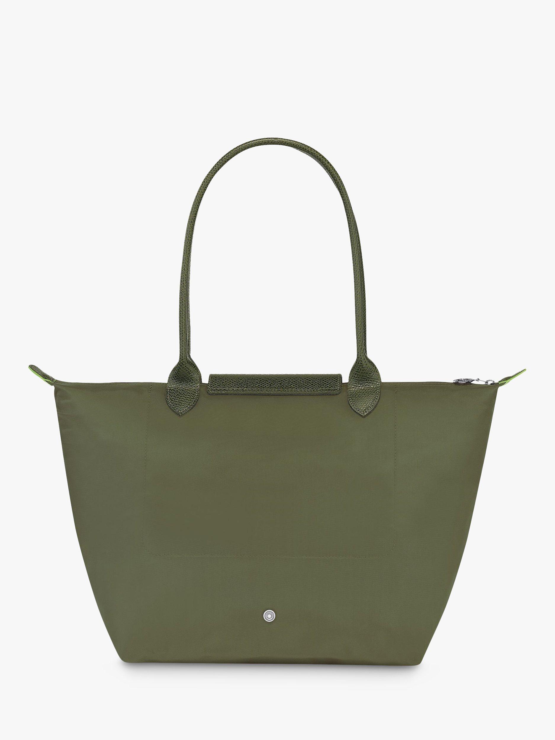 Longchamp Le Pliage Green Recycled Canvas Large Tote Bag