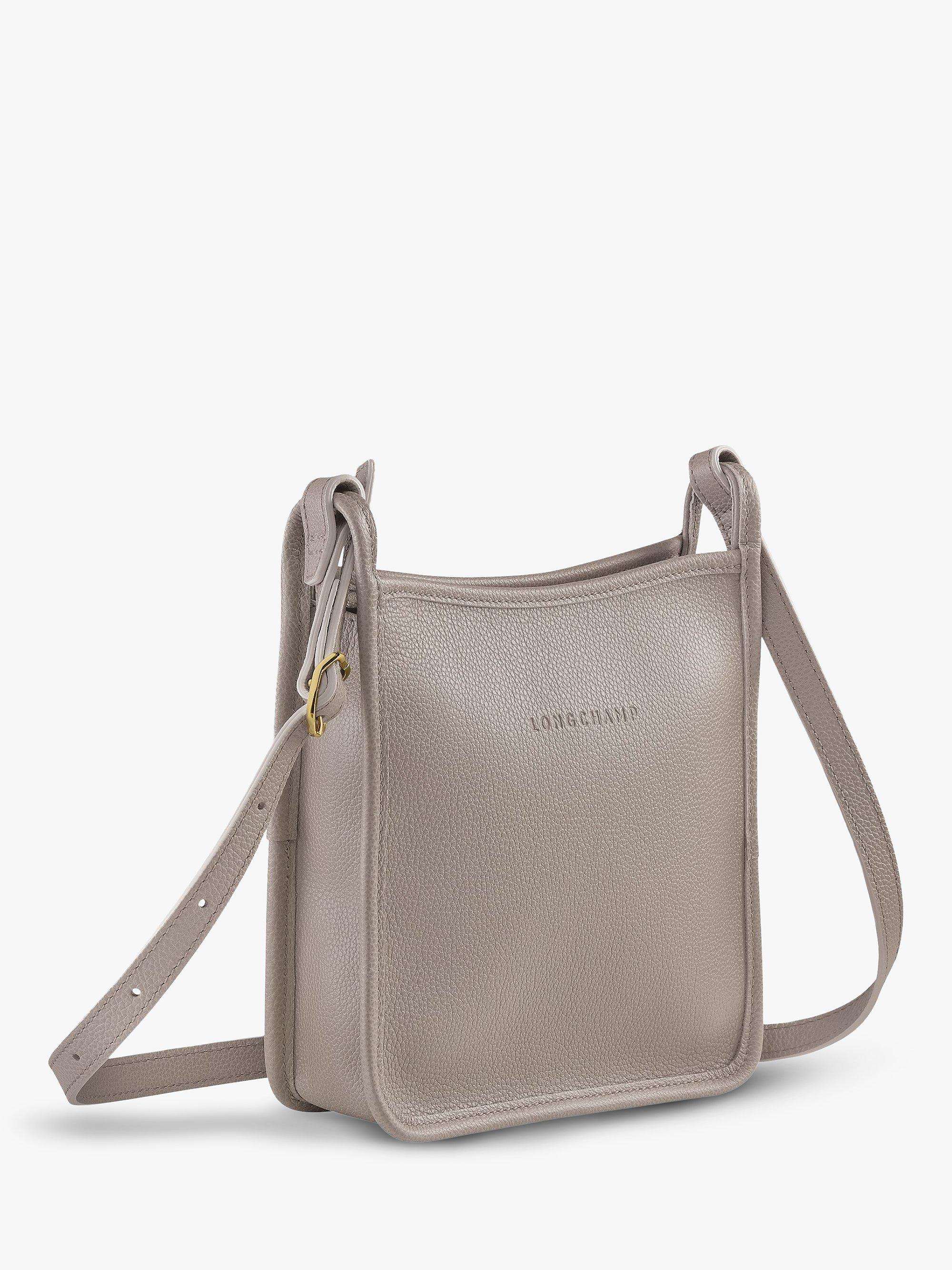 Product image 3 of 4, which shows Longchamp Le Foulonné Small Leather Cross Body Bag, Turtledove