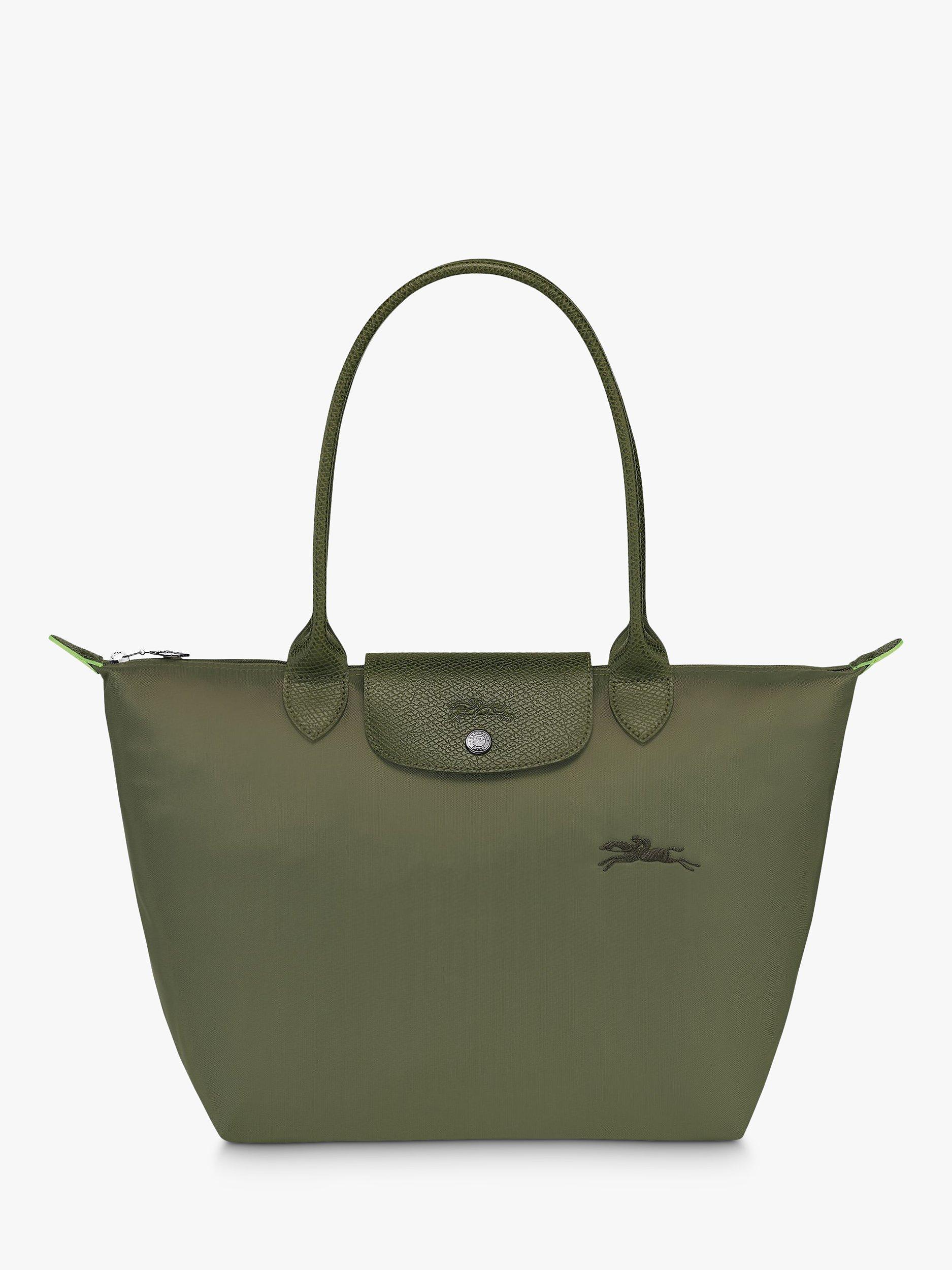 Longchamp Le Pliage Green Recycled Canvas Small Tote Bag, Forest