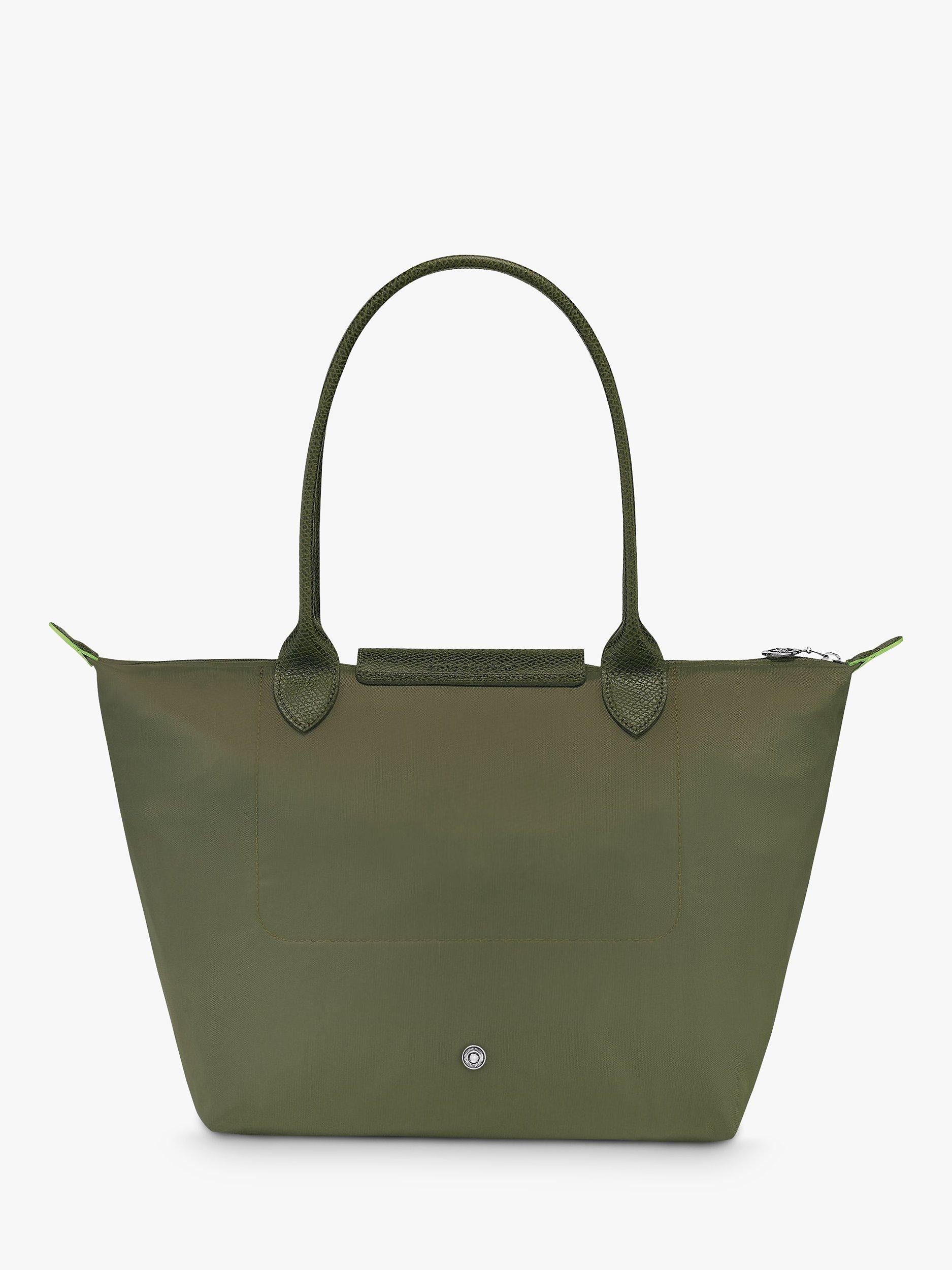 Longchamp Le Pliage Green Recycled Canvas Small Tote Bag, Forest