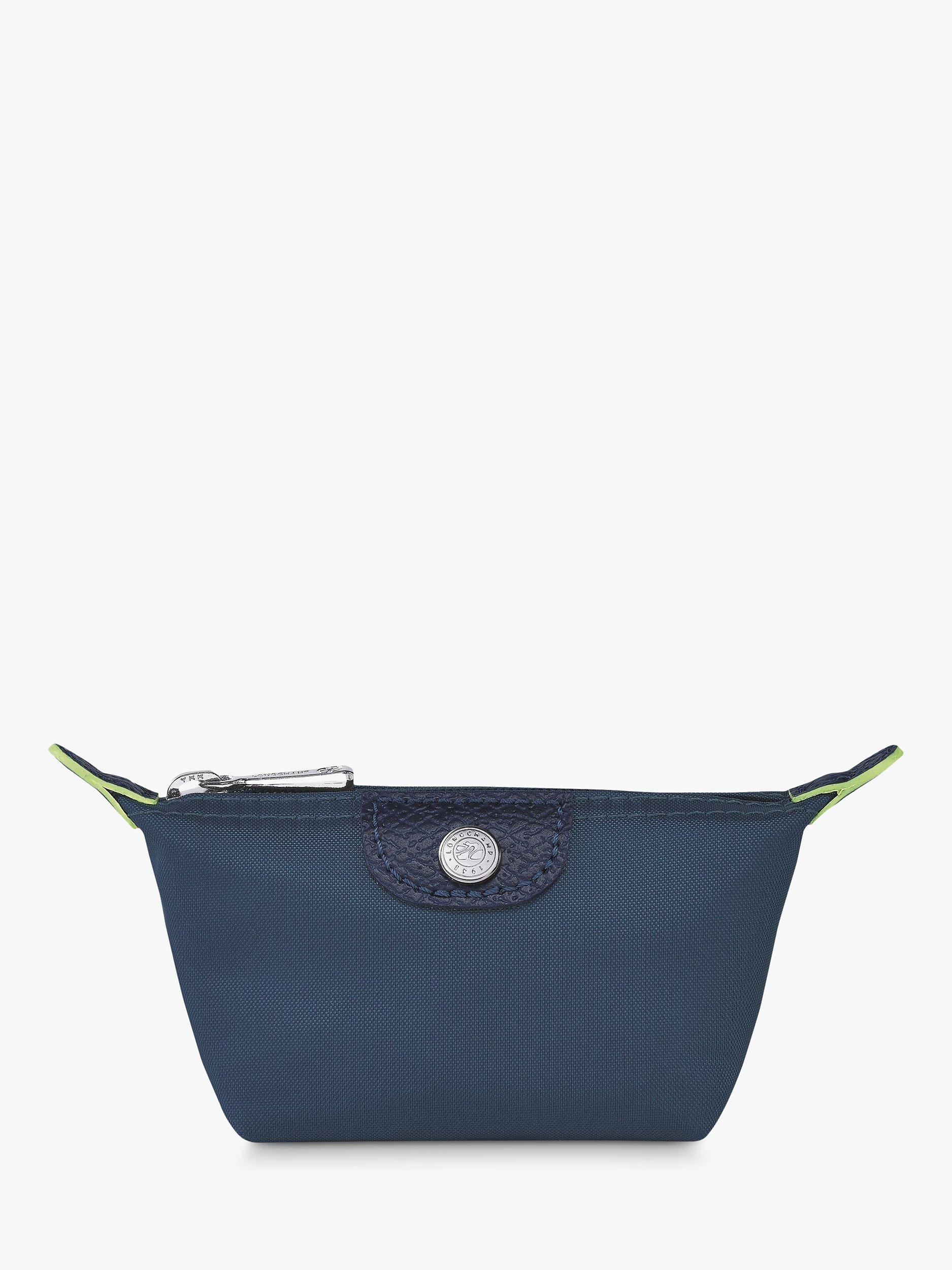 Longchamp Le Pliage Green Recycled Canvas Coin Purse, Ocean
