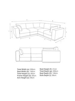 John Lewis + Swoon Rubik 5+ Seater Corner Sofa - view 2, Grey Cotton