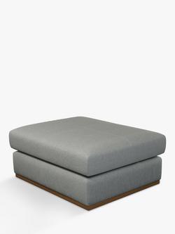 John Lewis + Swoon Rubik Ottoman, Grey Cotton