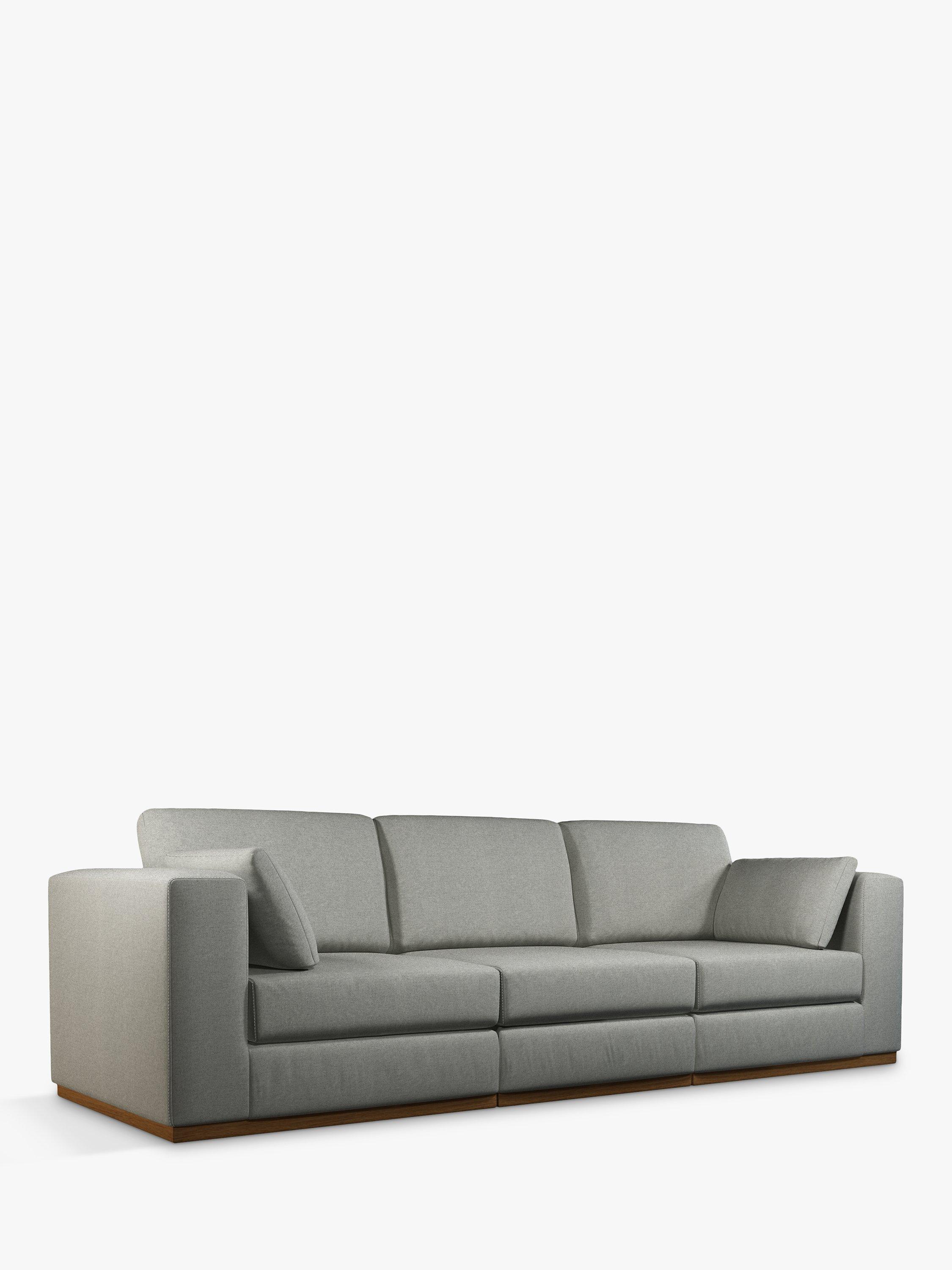 Rubik Range, John Lewis + Swoon Rubik Large 3 Seater Sofa, Grey Cotton